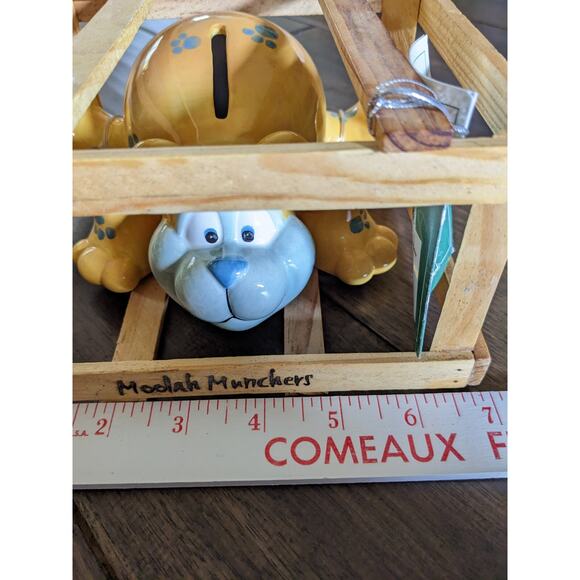 Moolah MunChers Cute Fat Bear Coin Bank Cheri Lane Ceramic 2002 MindSpring New - Picture 3 of 5